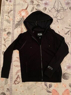 Victoria Sport Black Zip-Up Hoodie